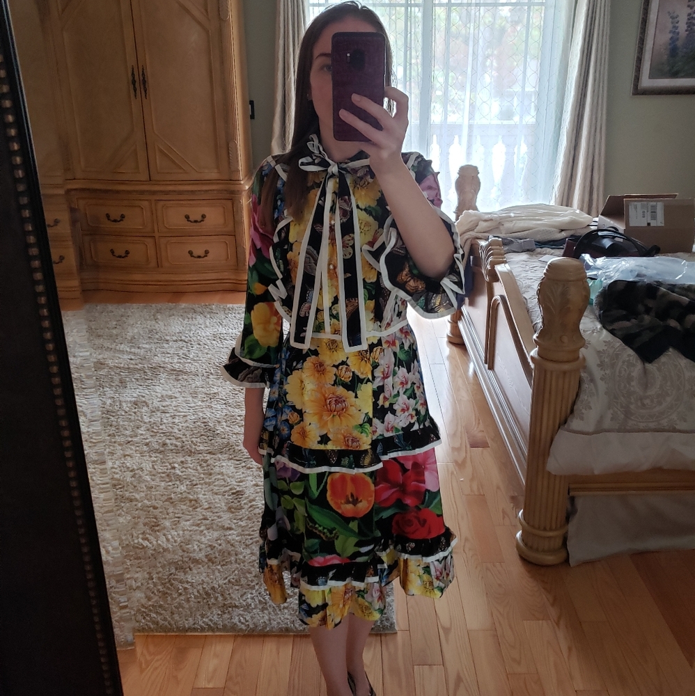 Gucci Floral Silk Dress 00/XS size
